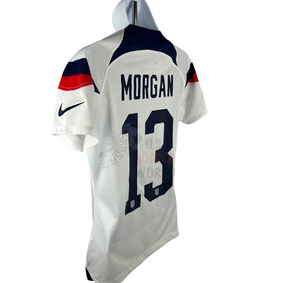🌟 New 2022/23 USA USWNT Women's HOME Soccer Jersey MORGAN #13 🇺🇸 - Picture 5 of 7